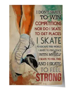 Ice Skating Figure Skating Poster - Satin Portrait Poster