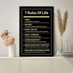 7 Rules Of Life Poster No Frame Poster Knowledge Poster Vintage Poster Wall Art Home Decor