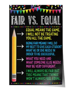 Fair Vs. Equal - Satin Portrait Poster