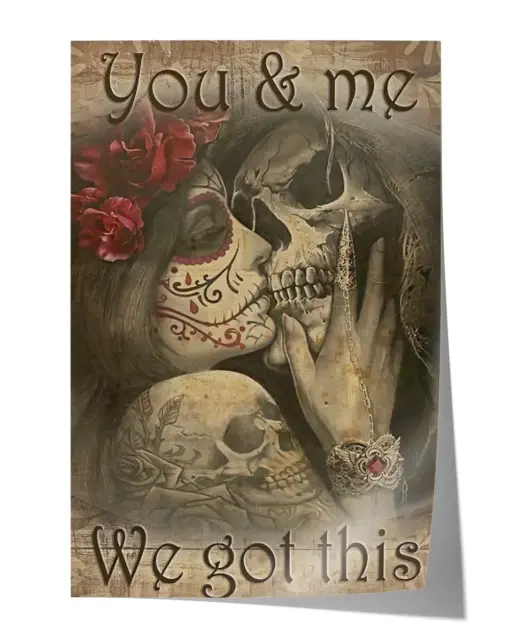 You and me we got this Wall Decor Artwork Print Poster Wall Art Print Home Decor Vintage - Satin Portrait Poster