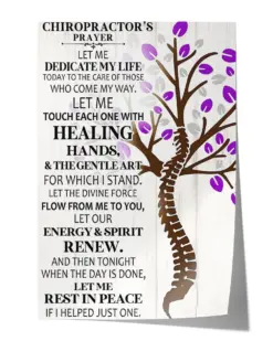 Chiropractor'S Prayer Let Me Dedicate My Life Healing Hands The Gentle Art Poster - Satin Portrait Poster