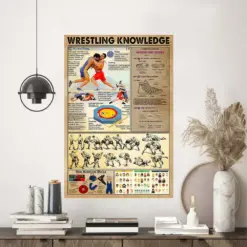 Wrestling Knowledge Poster, Canvas