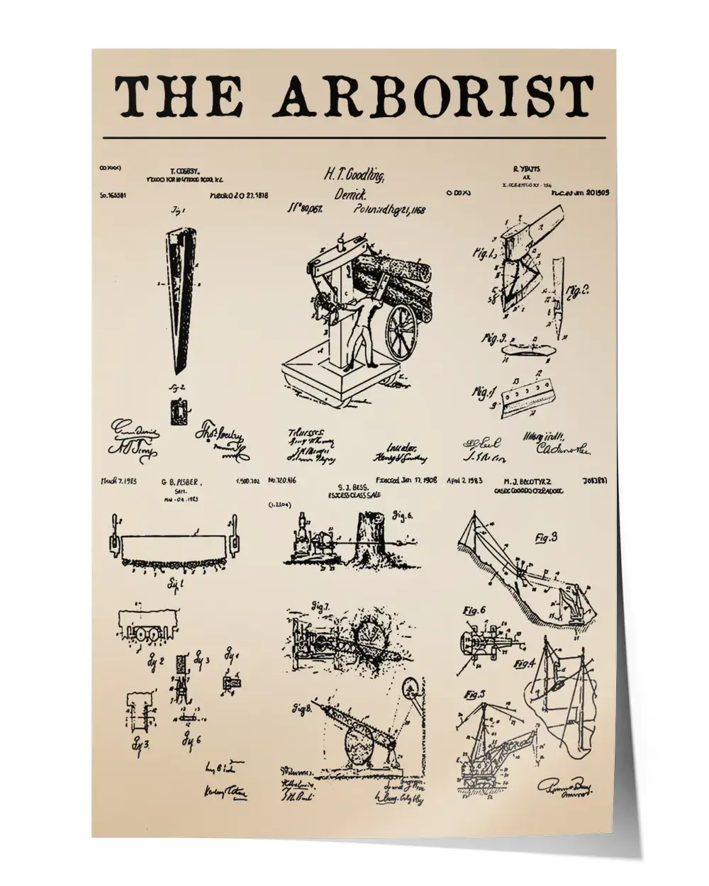 THE ARBORIST Knowledge Wall Decor Artwork Print Poster Wall Art Print Home Decor Vintage - Satin Portrait Poster