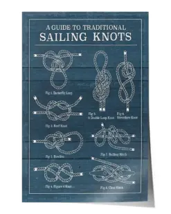 Sailing Knots Guide Poster - Satin Portrait Poster