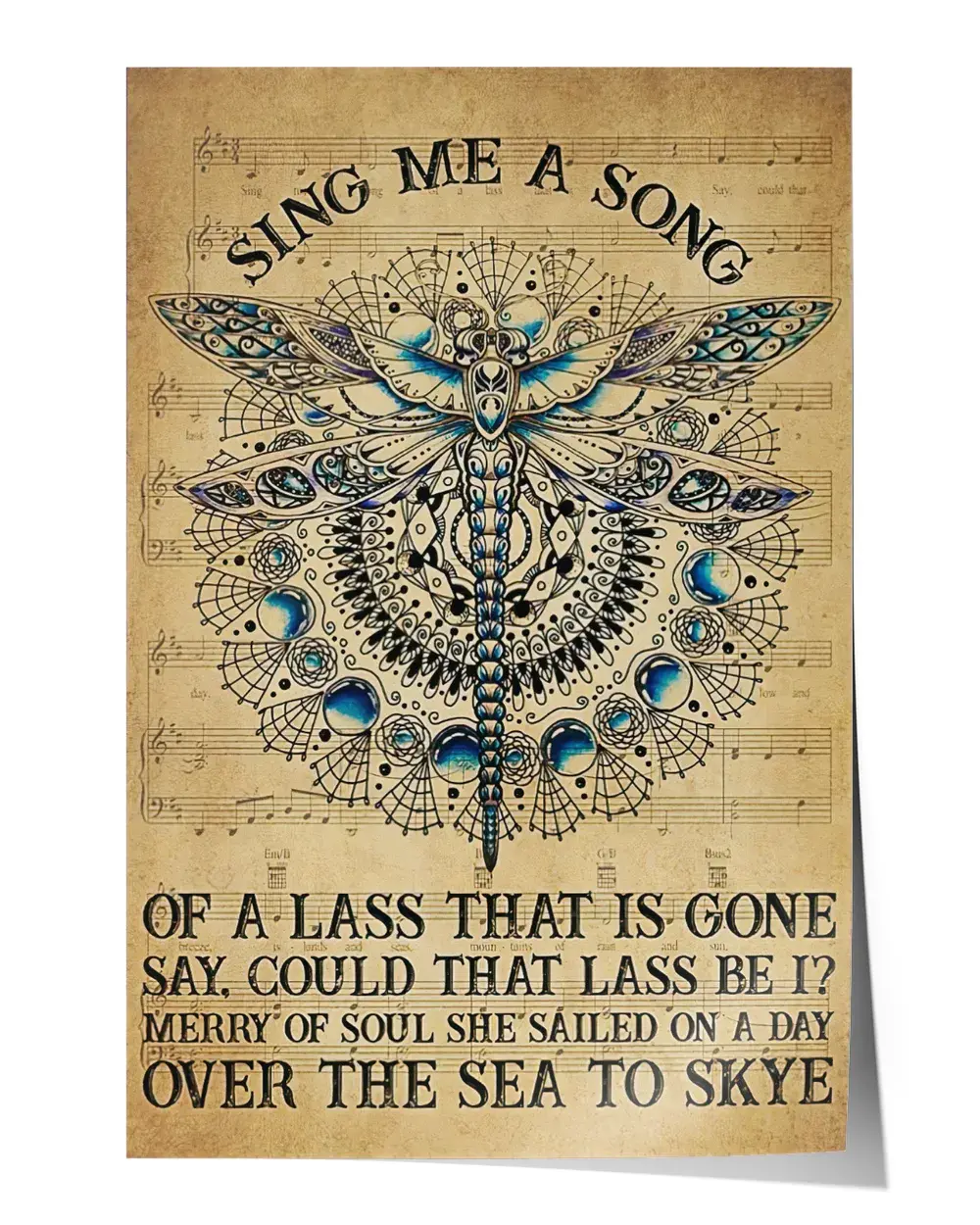 Sing me a song of a lass that is gone say could that lass be i Wall Decor Artwork Print Poster Wall Art Print Home Decor Vintage - Satin Portrait Poster