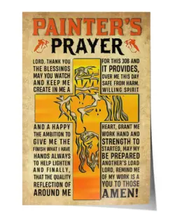 Painter's Prayer Poster - Satin Portrait Poster