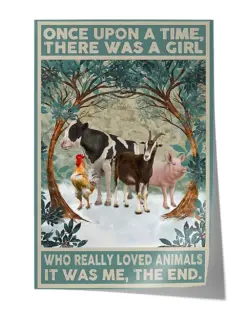 The End I Love Animals Poster - Satin Portrait Poster