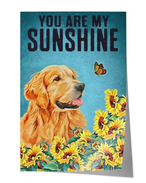 You are my sunshine Wall Decor Artwork Print Poster Wall Art Print Home Decor Vintage - Satin Portrait Poster