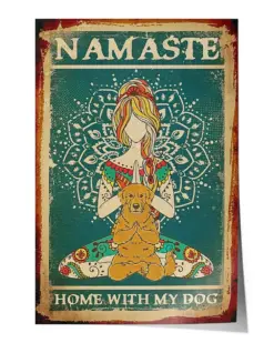 Namaste Hippie Girl Poster Wall Decor Artwork Print Poster Wall Art Print Home Decor Vintage - Satin Portrait Poster