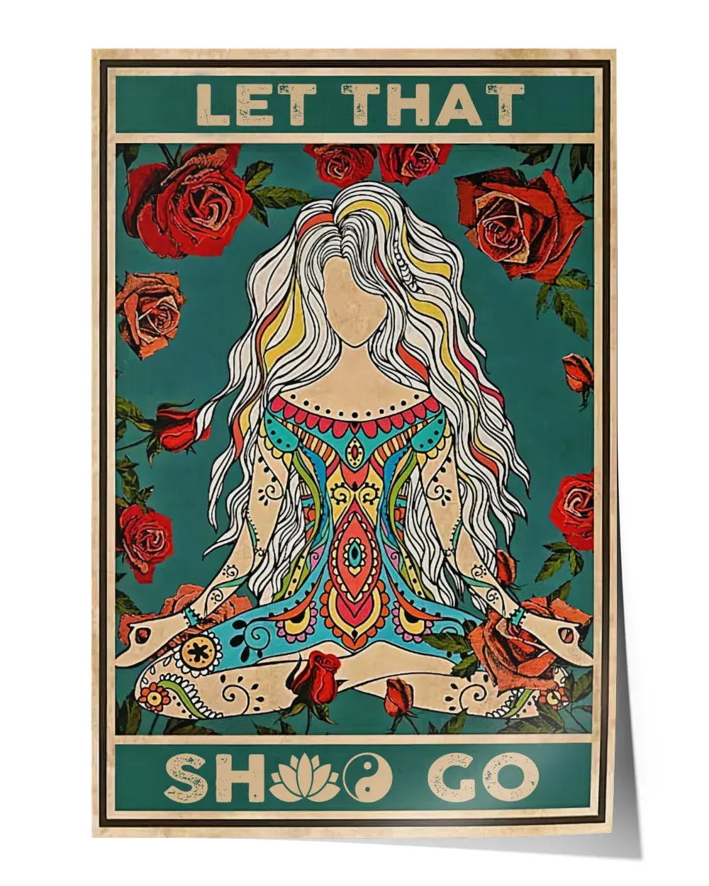 Let that sh go Wall Decor Artwork Print Poster Wall Art Print Home Decor Vintage - Satin Portrait Poster