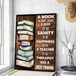 A Book Is Not Just A Book It Is A Friend Book Poster, Canvas