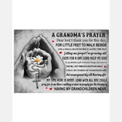 A Grandma'S Prayer Easter Canvas And Poster | Wall Decor