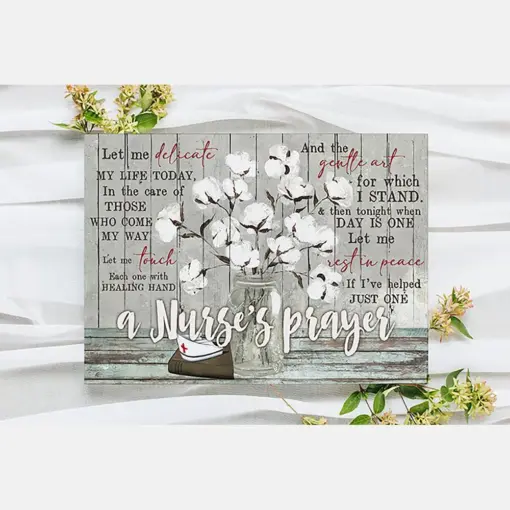 A Nurse’S Prayer With Cotton Flowers