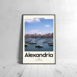 Alexandria City Poster - Oil Painting Technique | African Wall Art | & Printed Travel Prints | Animalistic Home Decor