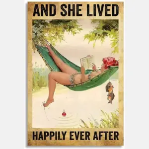 And She Lived Happily Ever After Reading Books Hammock Beach Hot Summer Holiday