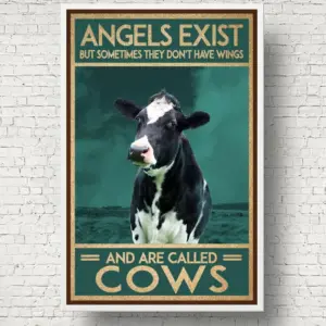 Angles Exist Are Called Cow Poster, Canvas