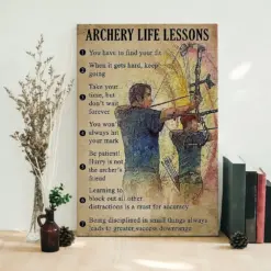 Archery Life Lessons Knowledge Framed Canvas Framed Poster Archer Poster Archery Life Canvas Knowledge Canvas