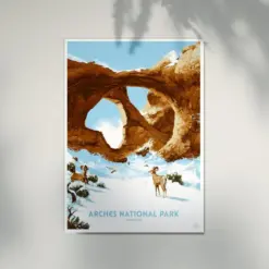 Arches National Park Poster American Retro Vintage Travel Poster Home Decoration Travel Gifts Idea Not Frame