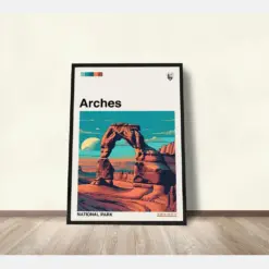 Arches National Park Poster Arches Poster Arches Print National Park Wall Art Illustration Art Wall Hanging Travel Gifts Wall Art