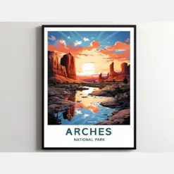 Arches Travel Print Wall Art Arches Wall Hanging Home Decor Arches Gift Art Lovers National Park Art Poster