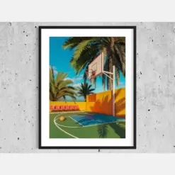 Art Print Basketball Chairs Palm Springs - Limited Edition Photographic Print On Paper