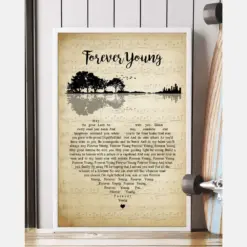 As Ever Young Song Lyrics Guitar Heart Vintage Portrait