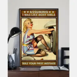 Assuming I Was Like Most Girls Was Your First Mistake Canvas Prints Vintage Wall Art Gifts Vintage Home Wall Decor Canvas