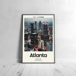 Atlanta City Poster - Oil Painting Technique | United States Wall Art | & Printed Travel Prints | Animalistic Home Decor