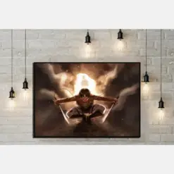 Attack On Titan Poster Even Yeager Minimalist Anime Poster Vintage Retro Art Print Anime Poster Wall Art Print Home Decorum