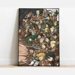 Attack On Titan Poster Titan Season 4 Poster Shingen No Koji Minimalist Anime Poster Vintage Retro Art Print Wall Art Print Active