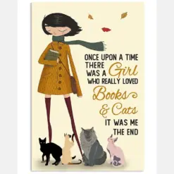 Autumn Girl Once Upon A Time Cats Reading