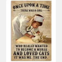 Baby Girl Nurse And Cats