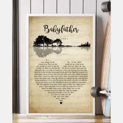 Babyfather Song Lyrics Guitar Heart Vintage Portrait