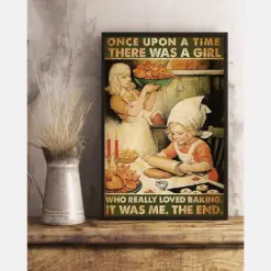 Bake Canvas Prints Once Upon A Time There Was A Girl Who Really Loved Baking Vintage Wall Art Gifts Vintage Home Wall Decor Canvas