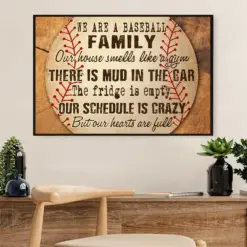 Baseball Canvas Wall Art Prints | Baseball Family | Home Décor Gift For Baseball Players