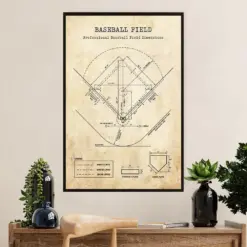 Baseball Canvas Wall Art Prints | Baseball Field | Home Décor Gift For Baseball Player