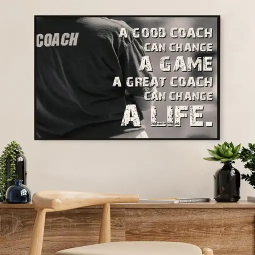 Baseball Poster Wall Art Prints | Great Coach | Gift For Baseball Players