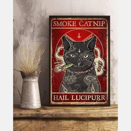 Black Cat Smoke Catnip Hail Lucipurr