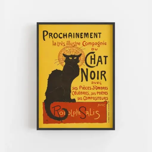 Black Cat Wall Art Chat Noir Print Vintage Poster Art Classic Poster Vintage Cat Art Drinkable Wall Art Large Art