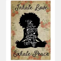 Black Girl Yoga Inhale Love Exhale Peace