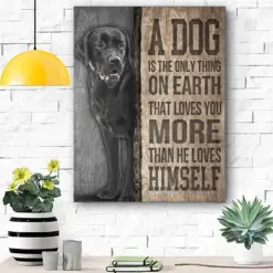 Black Labrador Dog Canvas Prints - Gifts For Dog Lover | Puppies Home Room Wall