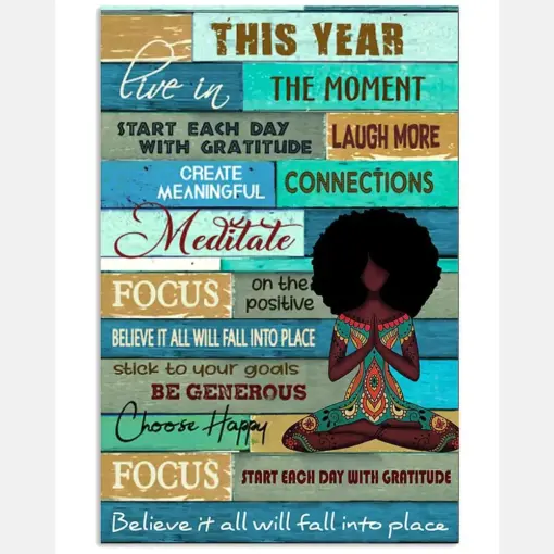 Black Woman Yoga Room