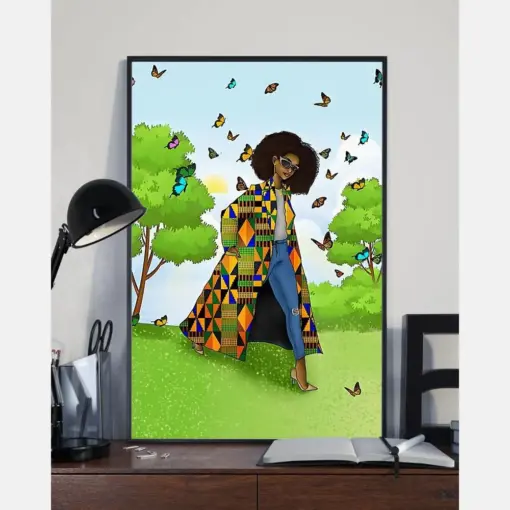 Black Women Art Keeping It Moving Natural Style Canvas Prints Vintage Wall Art Gifts Vintage Home Wall Decor Canvas