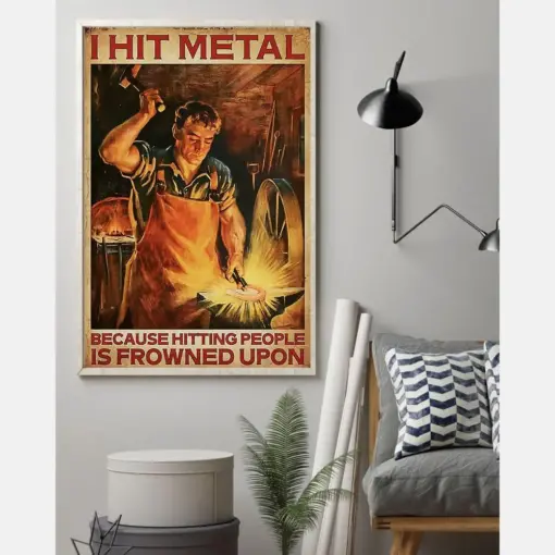 Blacksmith I Hit Mental Canvas Prints Alchemist Vintage Wall Art Gifts Vintage Home Wall Decor Canvas