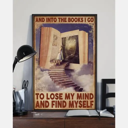 Book Canvas Prints I Go To Lose My Mind And Find Myself Vintage Wall Art Gifts Vintage Home Wall Decor Canvas