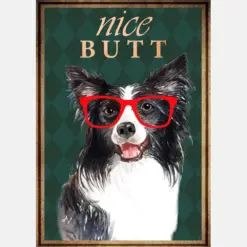 Border Collie Nice Butt Vintage