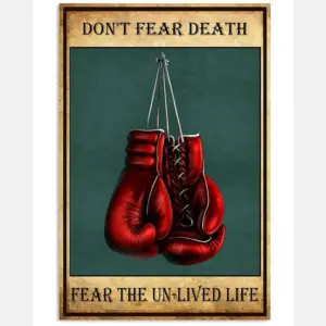 Boxing Canvas Prints Don’T Fear Death Fear The Un-Lived Live Vintage Wall Art Gifts Vintage Home Wall Decor Canvas