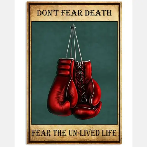 Boxing Canvas Prints Don'T Fear Death Fear The Un-Lived Live Vintage Wall Art Gifts Vintage Home Wall Decor Canvas
