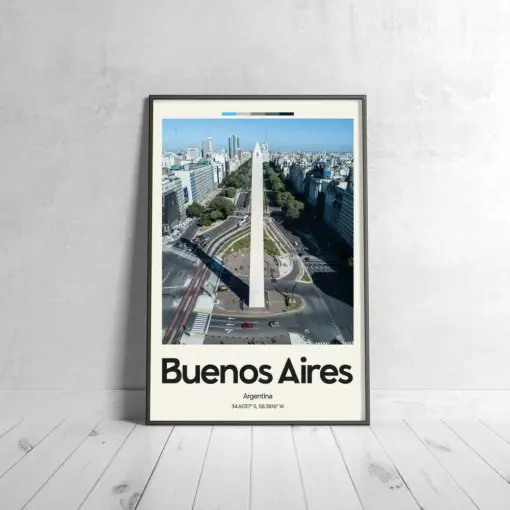 Buenos Aires Poster - Oil Painting Technique | South American Wall Art | & Printed Travel Prints | Animalistic Home Decor