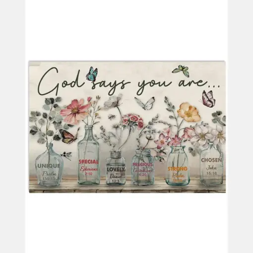 Butterfly Flower God Says You Are